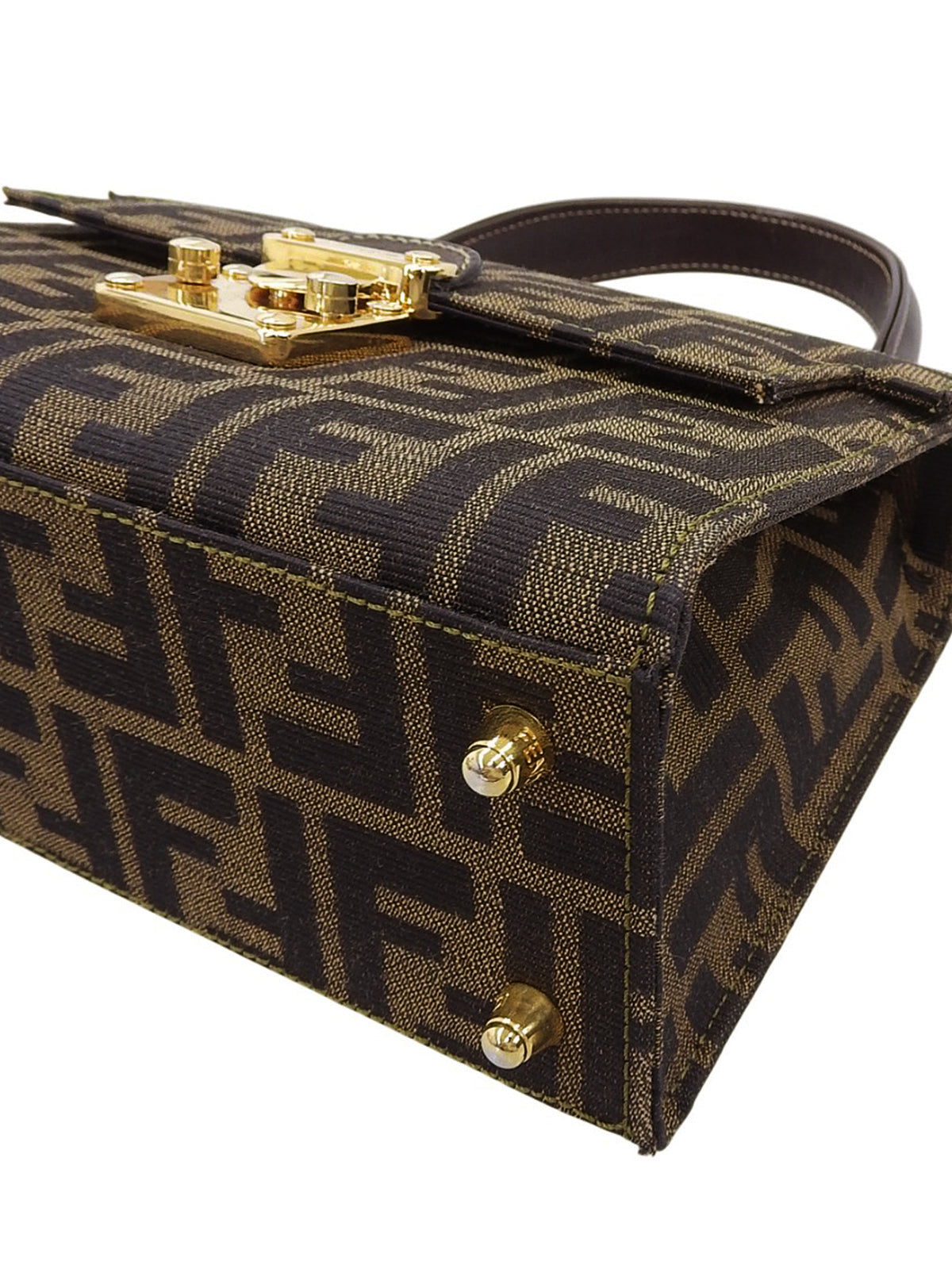 FF Zucca图案两用手提包 棕色