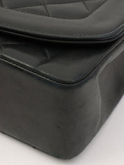 Circa 1990 Diana Flap Chain Bag 25cm Black