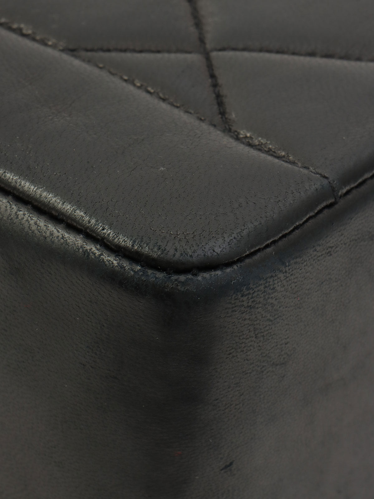 1990年頃製 ダイアナフラップチェーンバッグ25cm ブラック