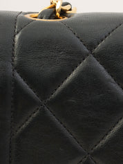 1990年頃製 ダイアナフラップチェーンバッグ25cm ブラック