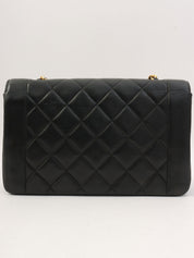 1990年頃製 ダイアナフラップチェーンバッグ25cm ブラック