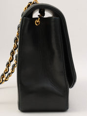 1990年頃製 ダイアナフラップチェーンバッグ25cm ブラック