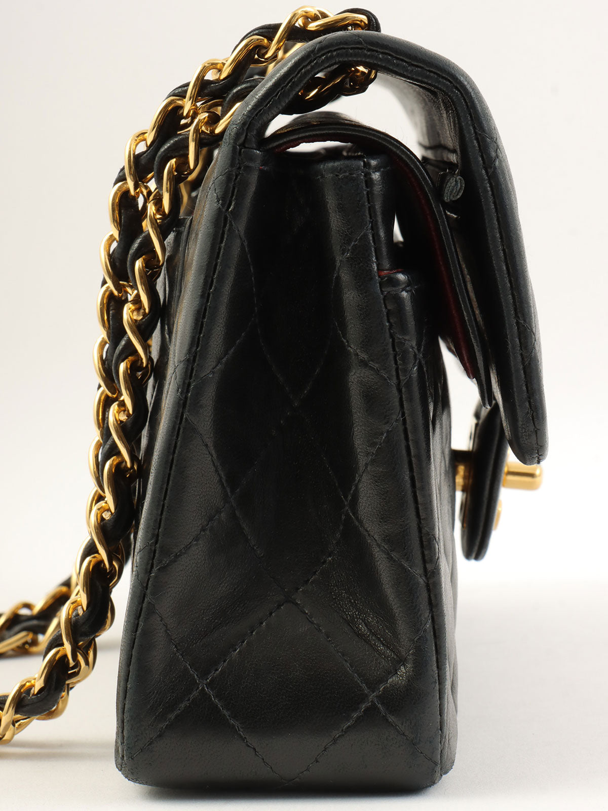 2000年頃製 クラシックフラップチェーンバッグ23cm ブラック