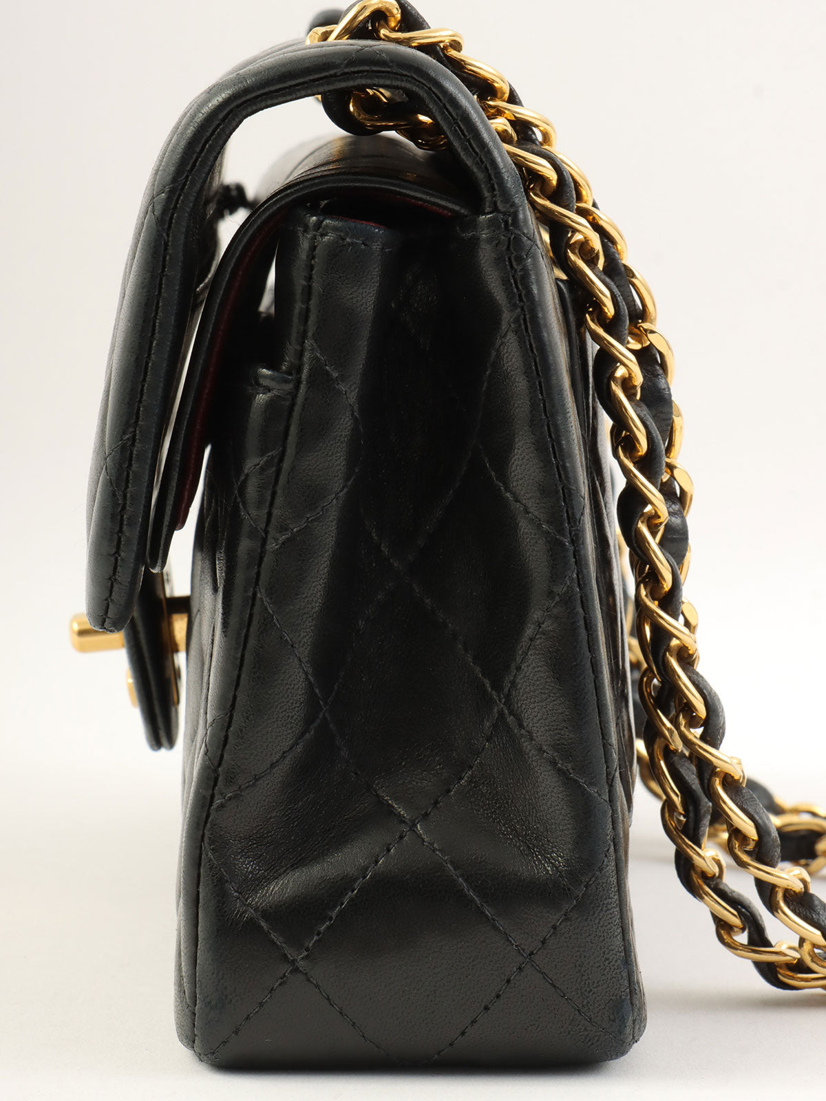 2000年頃製 クラシックフラップチェーンバッグ23cm ブラック