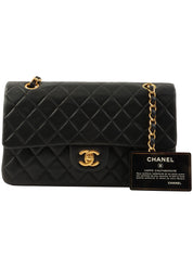 2001年頃製 クラシックフラップチェーンバッグ25cm ブラック