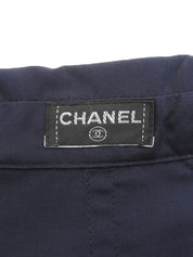 CCマークボタンスプリングコート ネイビー