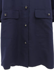 CCマークボタンスプリングコート ネイビー