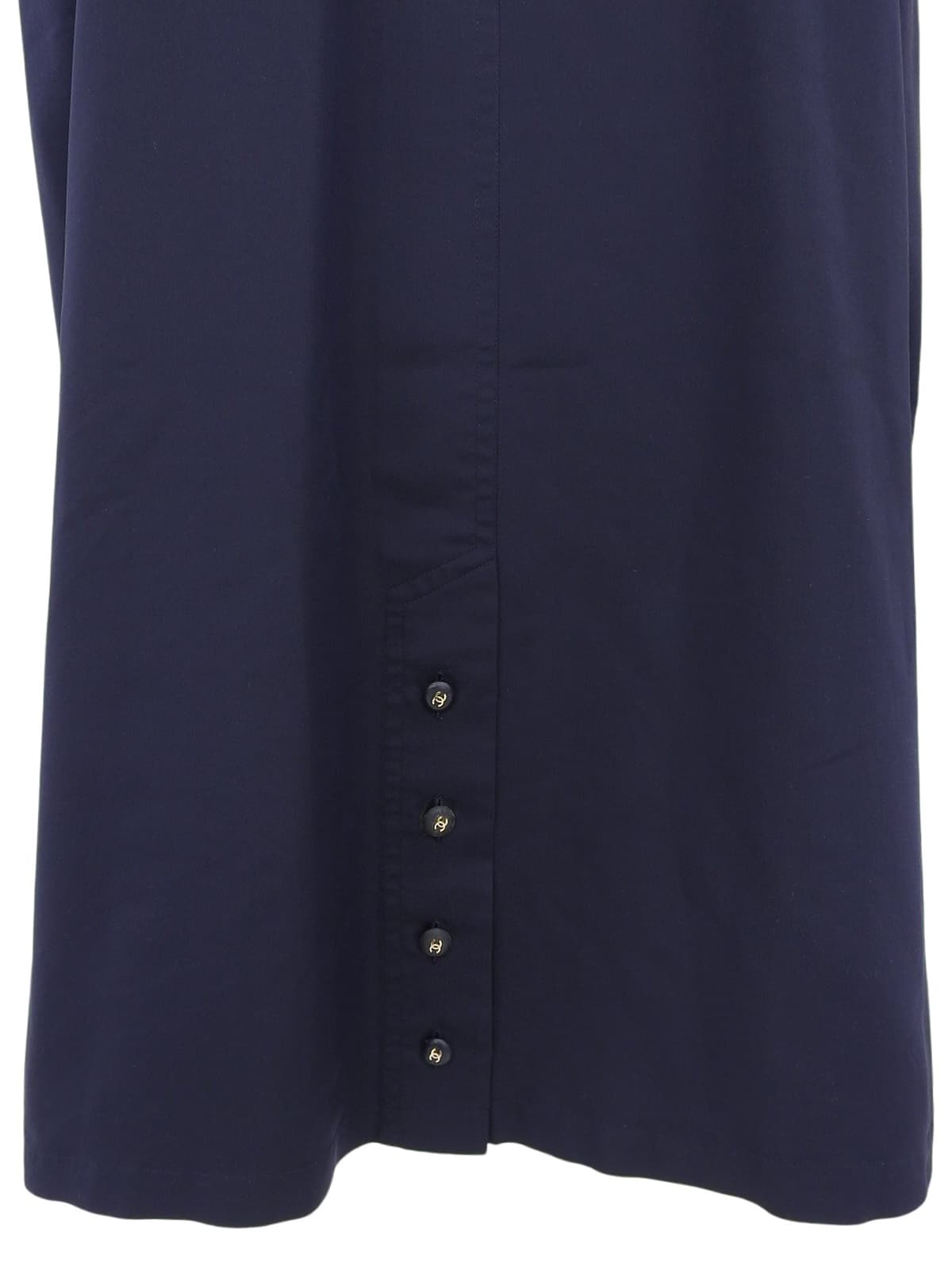 CCマークボタンスプリングコート ネイビー