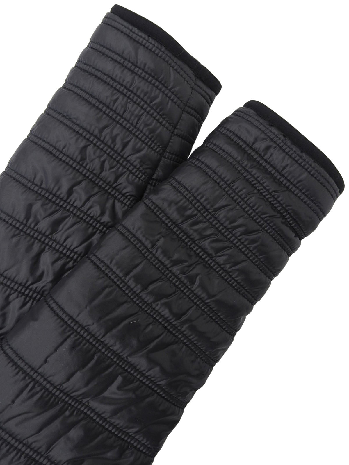 CC 标志缝线双面羽绒服，黑/蓝