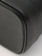 2001年頃製 キャビアスキンCCマークステッチバニティバッグ ブラック