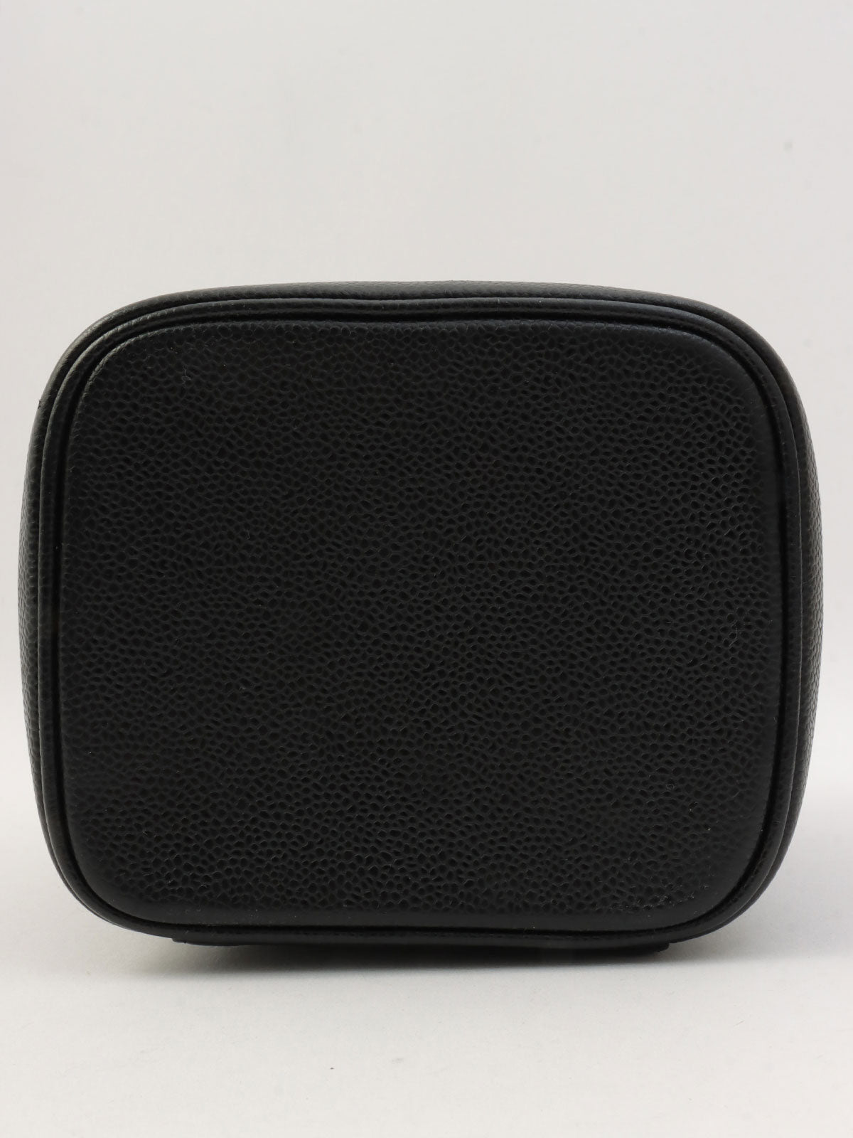 2001年頃製 キャビアスキンCCマークステッチバニティバッグ ブラック