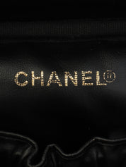 2001年頃製 キャビアスキンCCマークステッチバニティバッグ ブラック