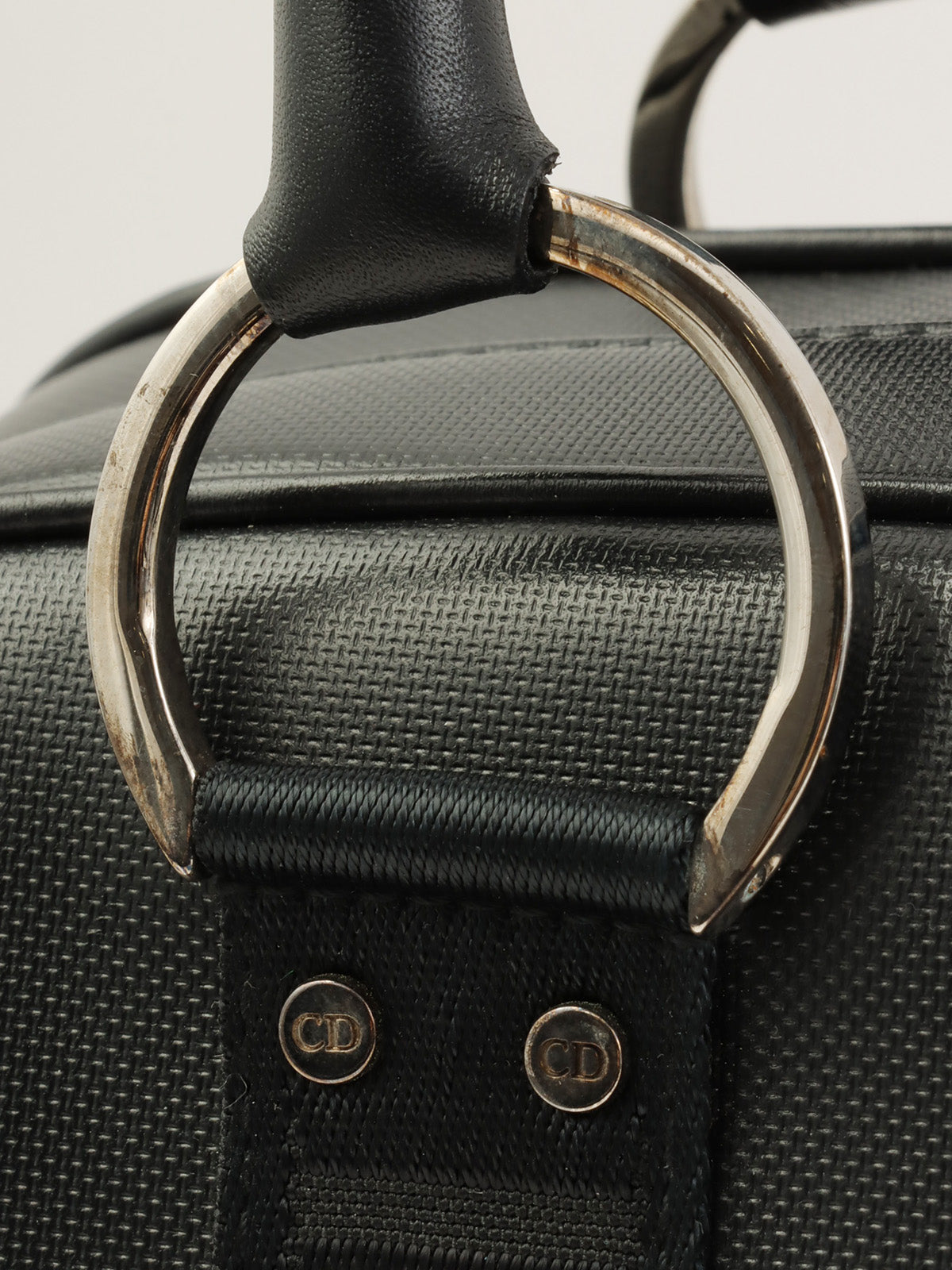 黑色Logo铭牌镶钻手柄两用包