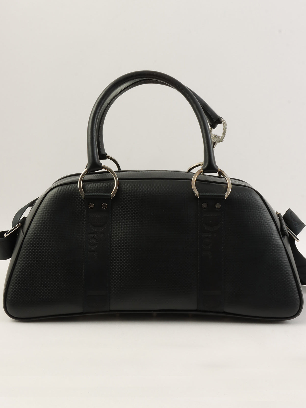 黑色Logo铭牌镶钻手柄两用包