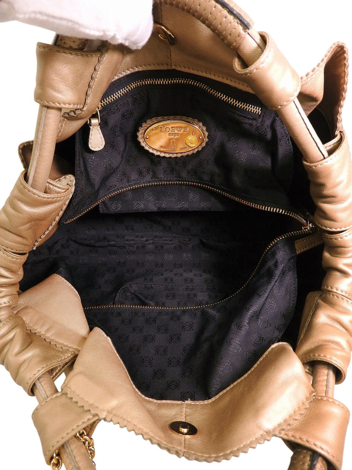 Nappa Aire Handbag Gold