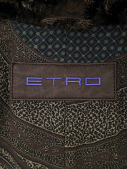 アニマルパターンファーコート ブラウン