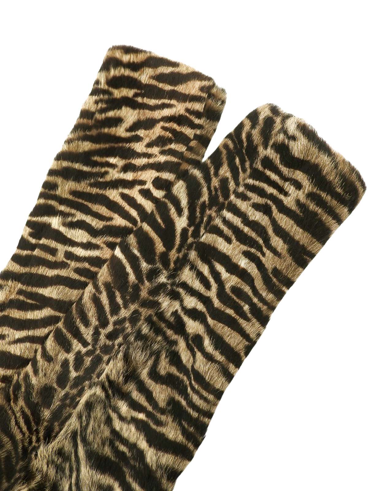 アニマルパターンファーコート ブラウン