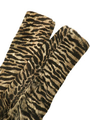 アニマルパターンファーコート ブラウン