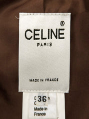 Tweed logo button jacket in brown/multi