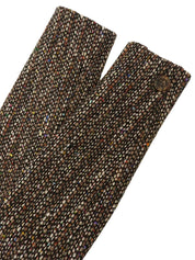 Tweed logo button jacket in brown/multi