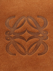 スエードアナグラムアマソナハンドバッグ キャメル