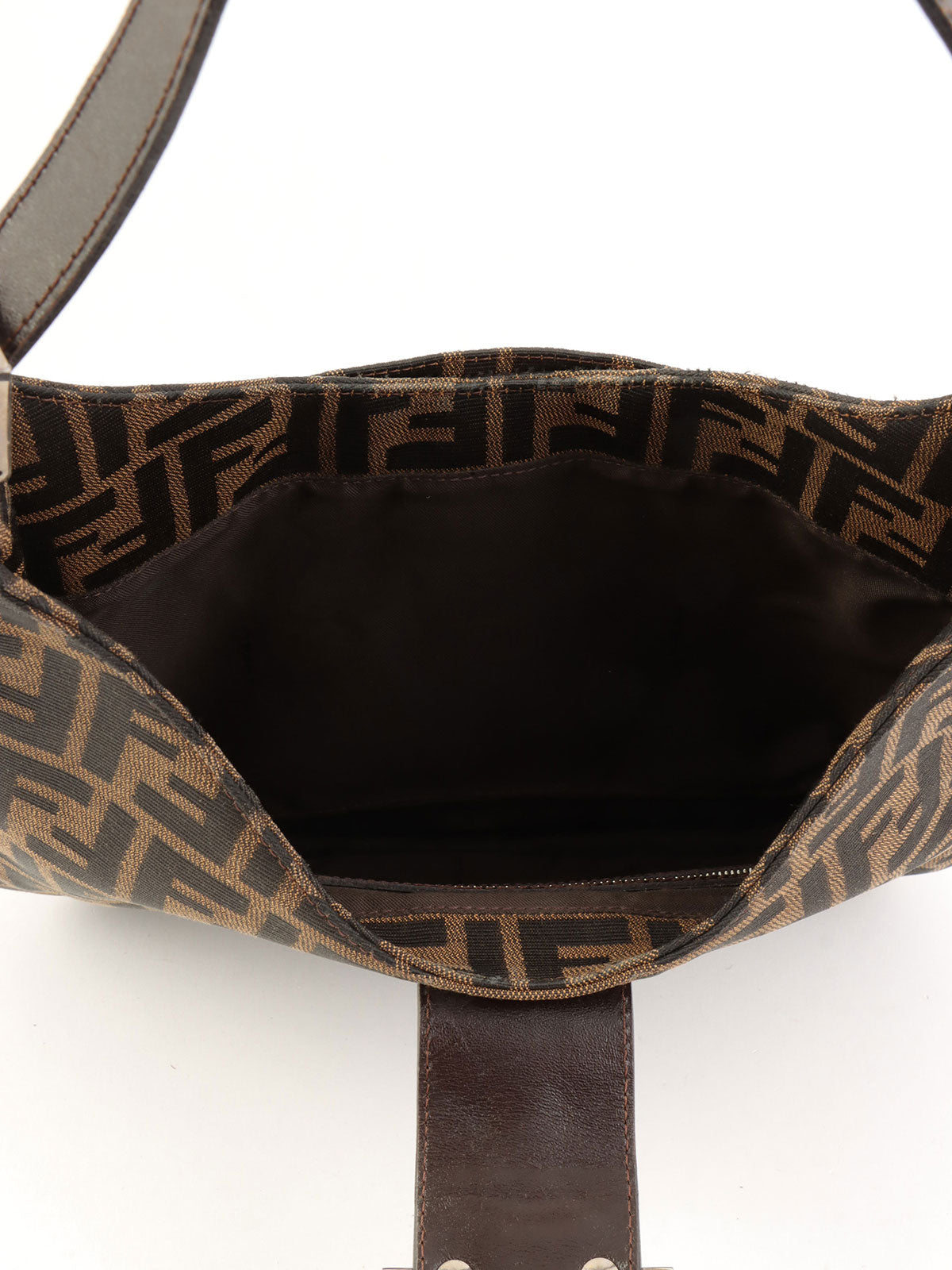 FF Zucca图案棕色单肩包