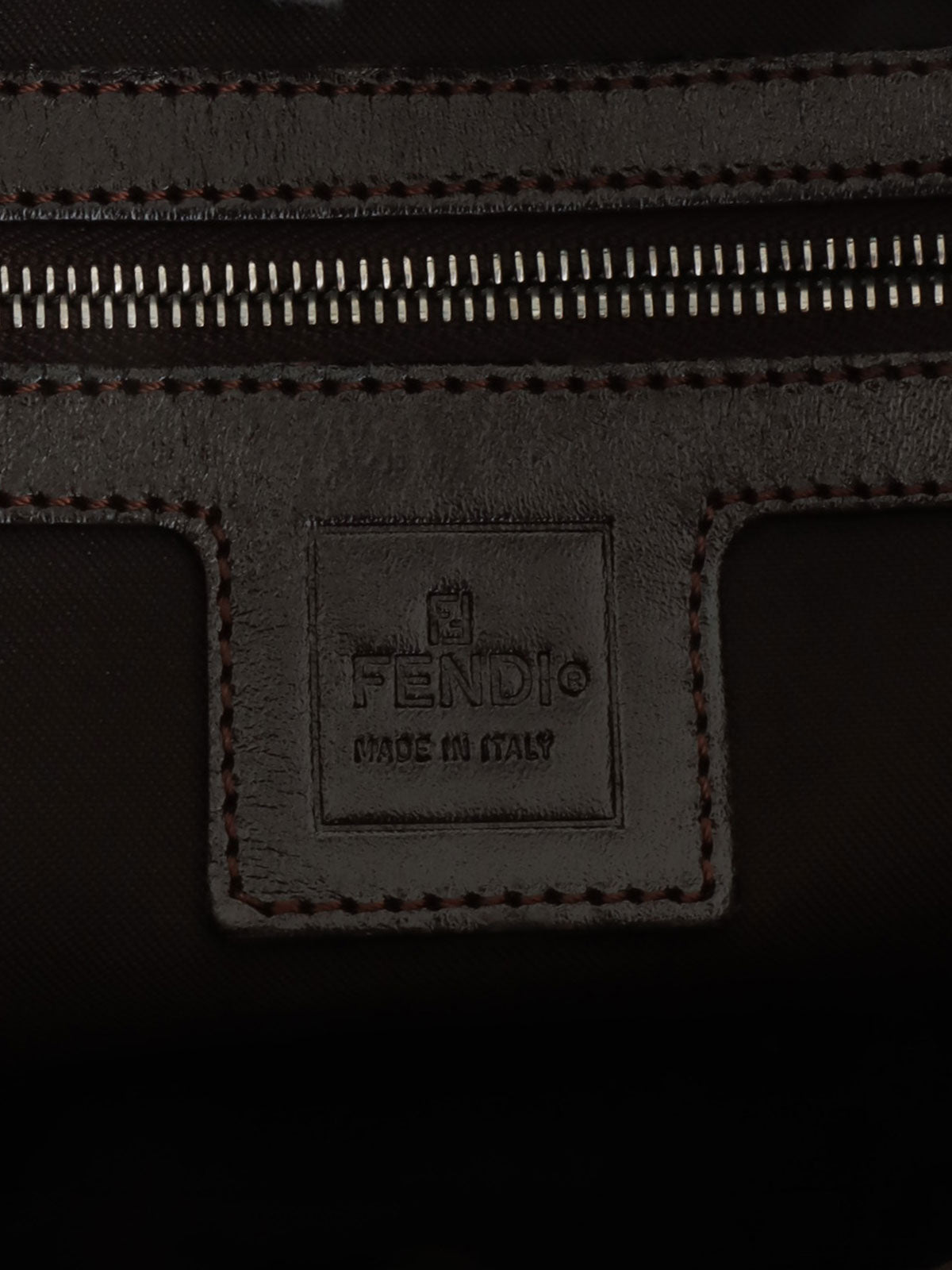 FF Zucca图案棕色单肩包