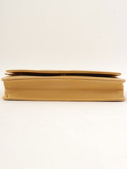 2005 Caviar Skin CC Mark Stitch Chain Wallet, Beige