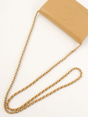 2005 Caviar Skin CC Mark Stitch Chain Wallet, Beige