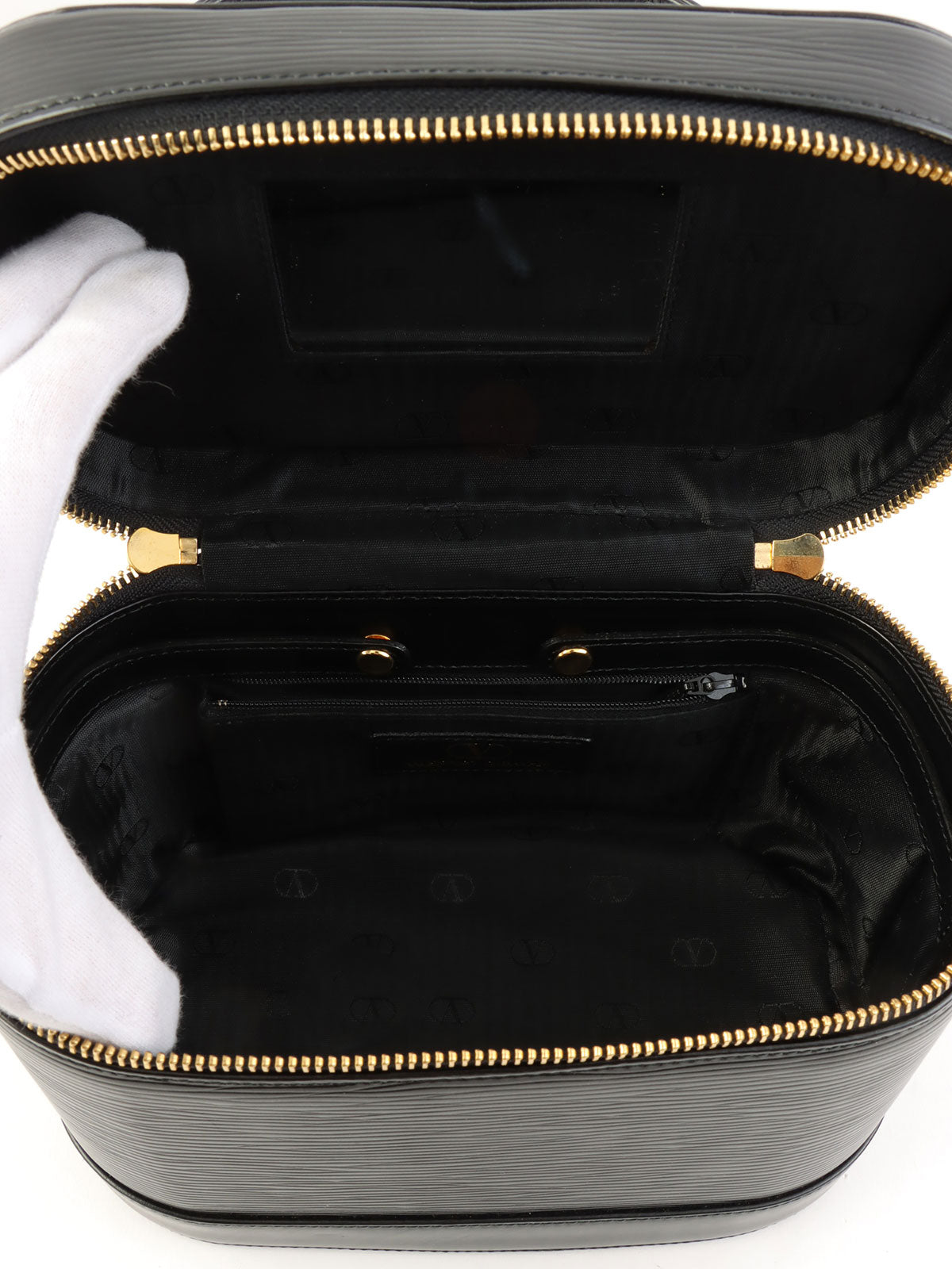 2-way vanity bag, black