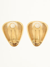 Triangle Motif Earrings Gold