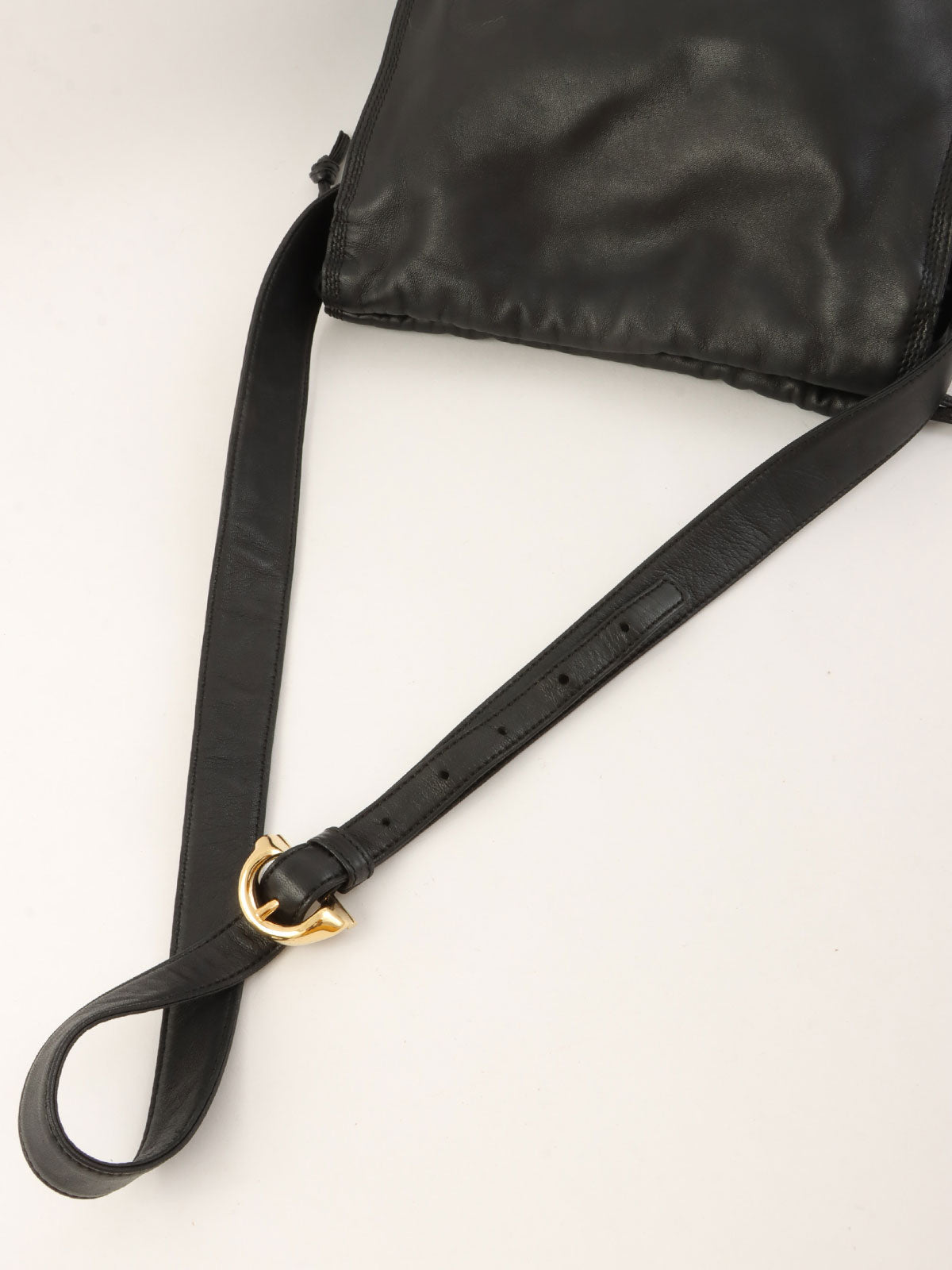 Anagram抽绳单肩包 黑色