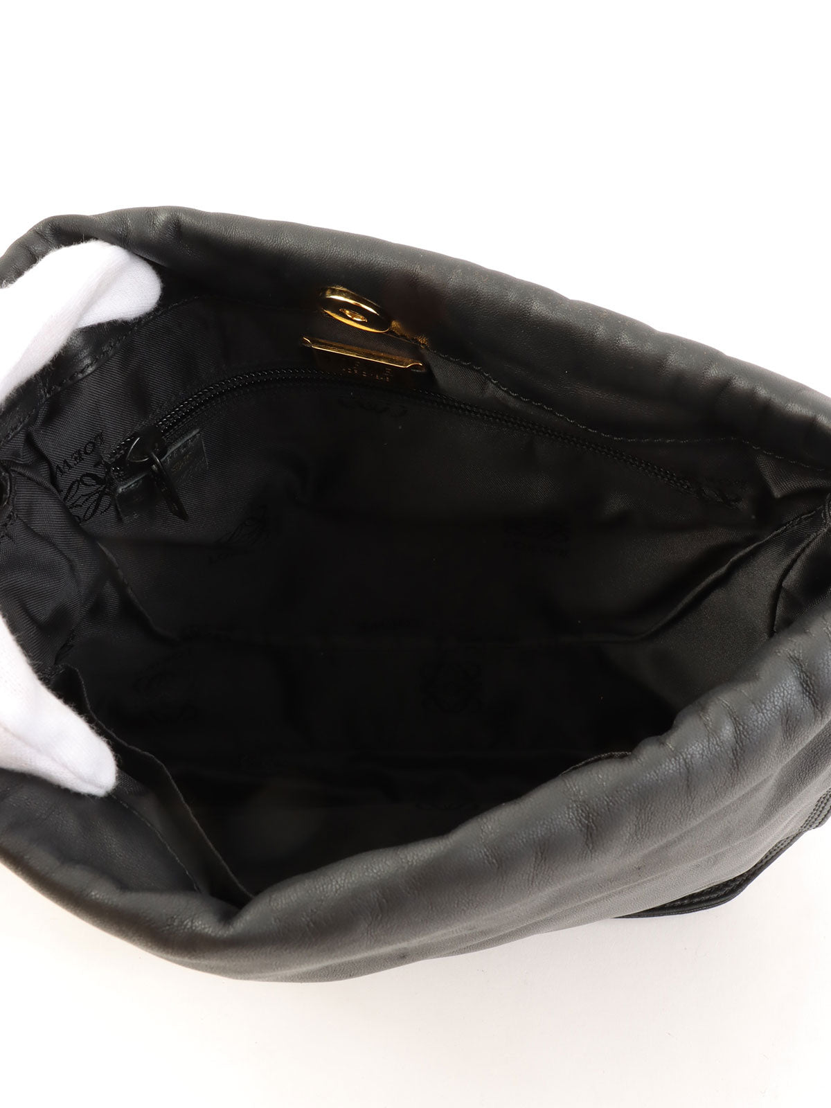 Anagram抽绳单肩包 黑色