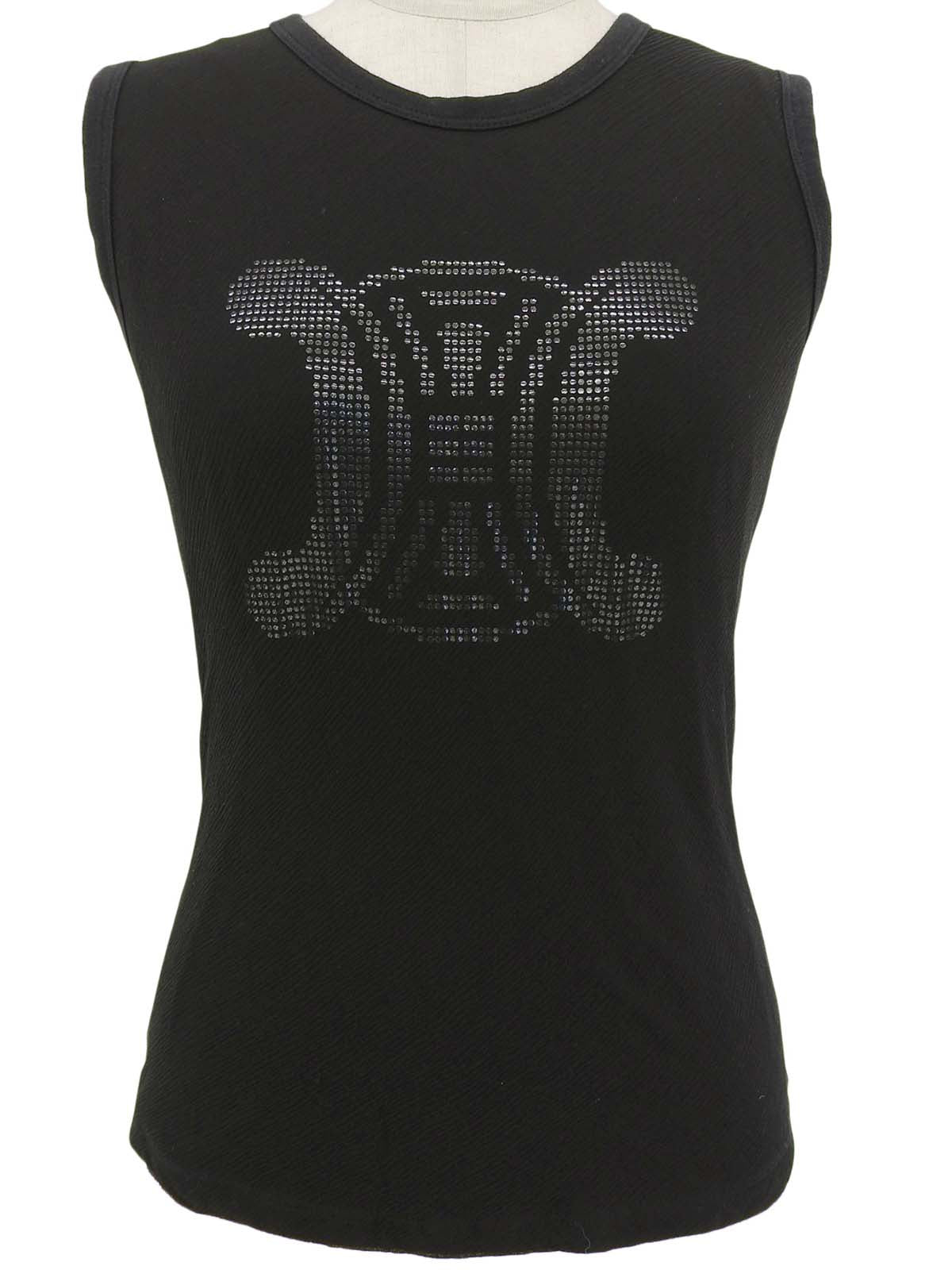 Macadam Logo印花无袖上衣（黑色）