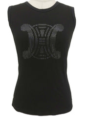 Macadam Logo印花无袖上衣（黑色）