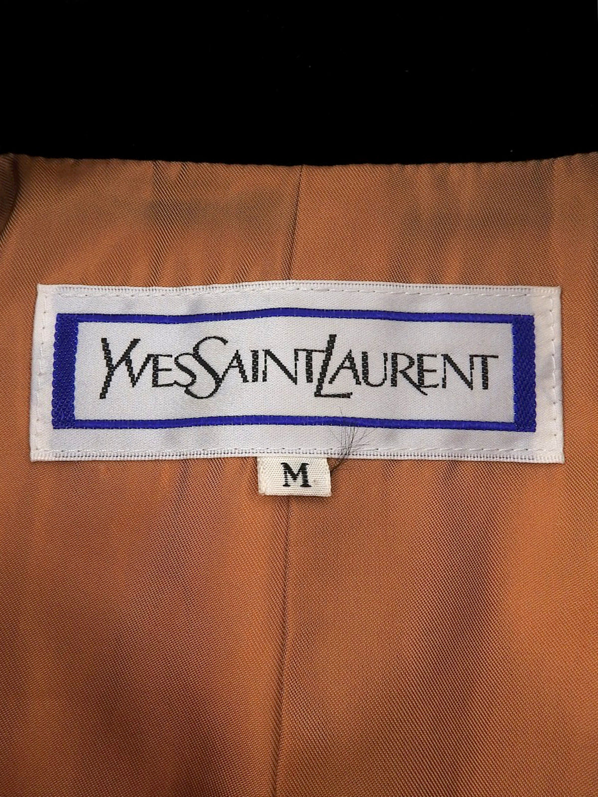 Two-tone wool coat in orange and black