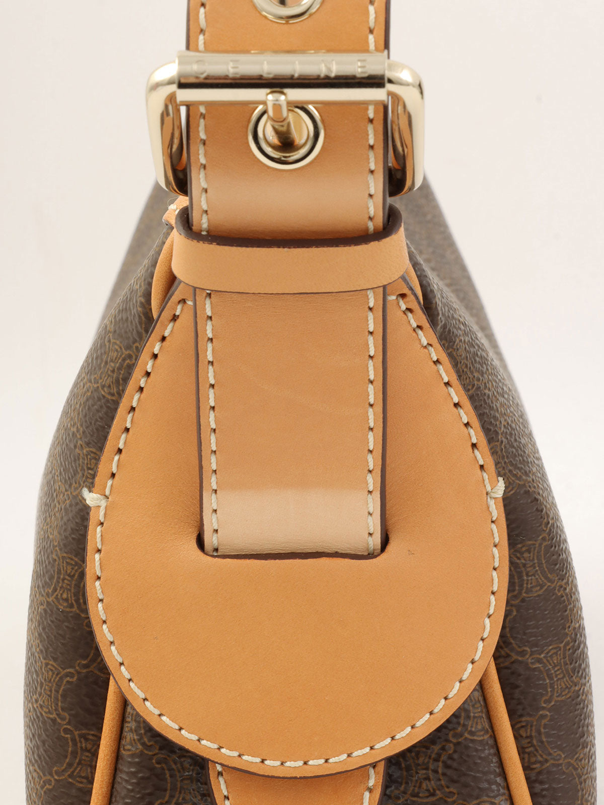Macadam Pattern One-Shoulder Bag Brown