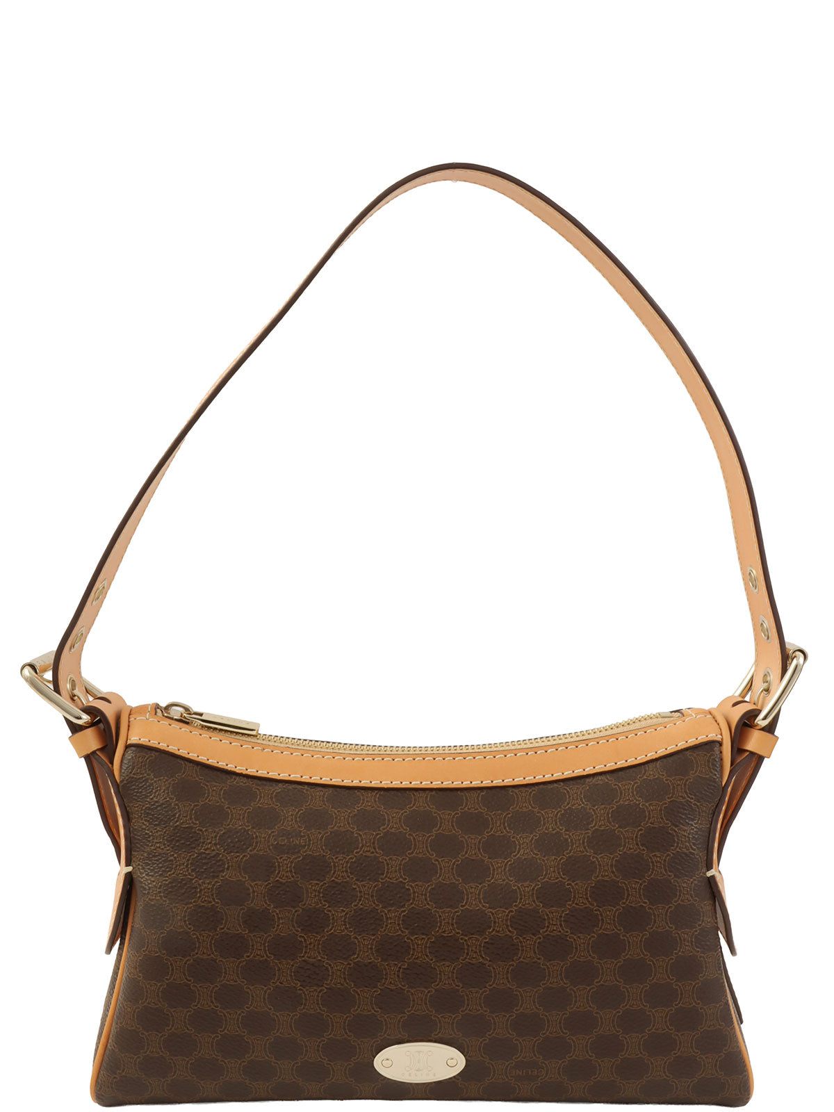 Macadam Pattern One-Shoulder Bag Brown