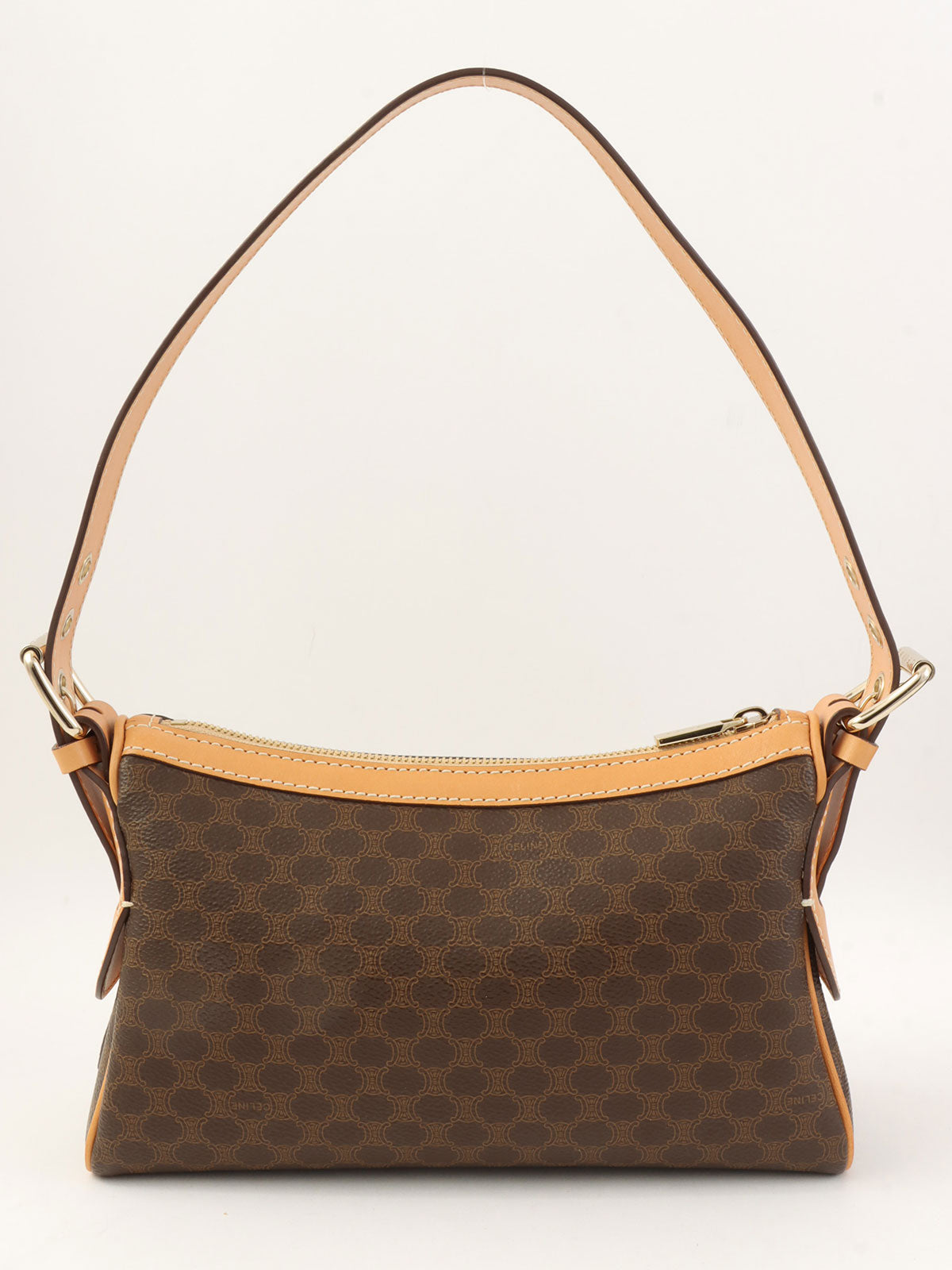 Macadam Pattern One-Shoulder Bag Brown