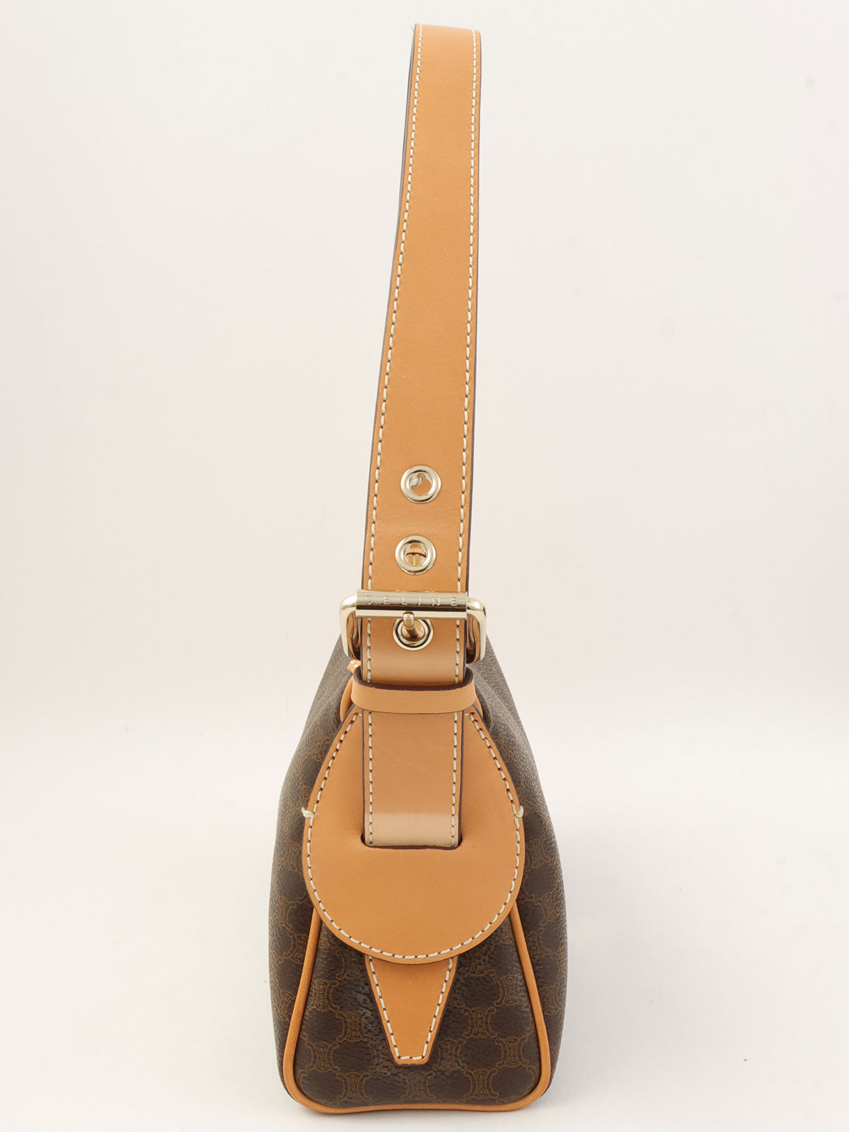 Macadam Pattern One-Shoulder Bag Brown