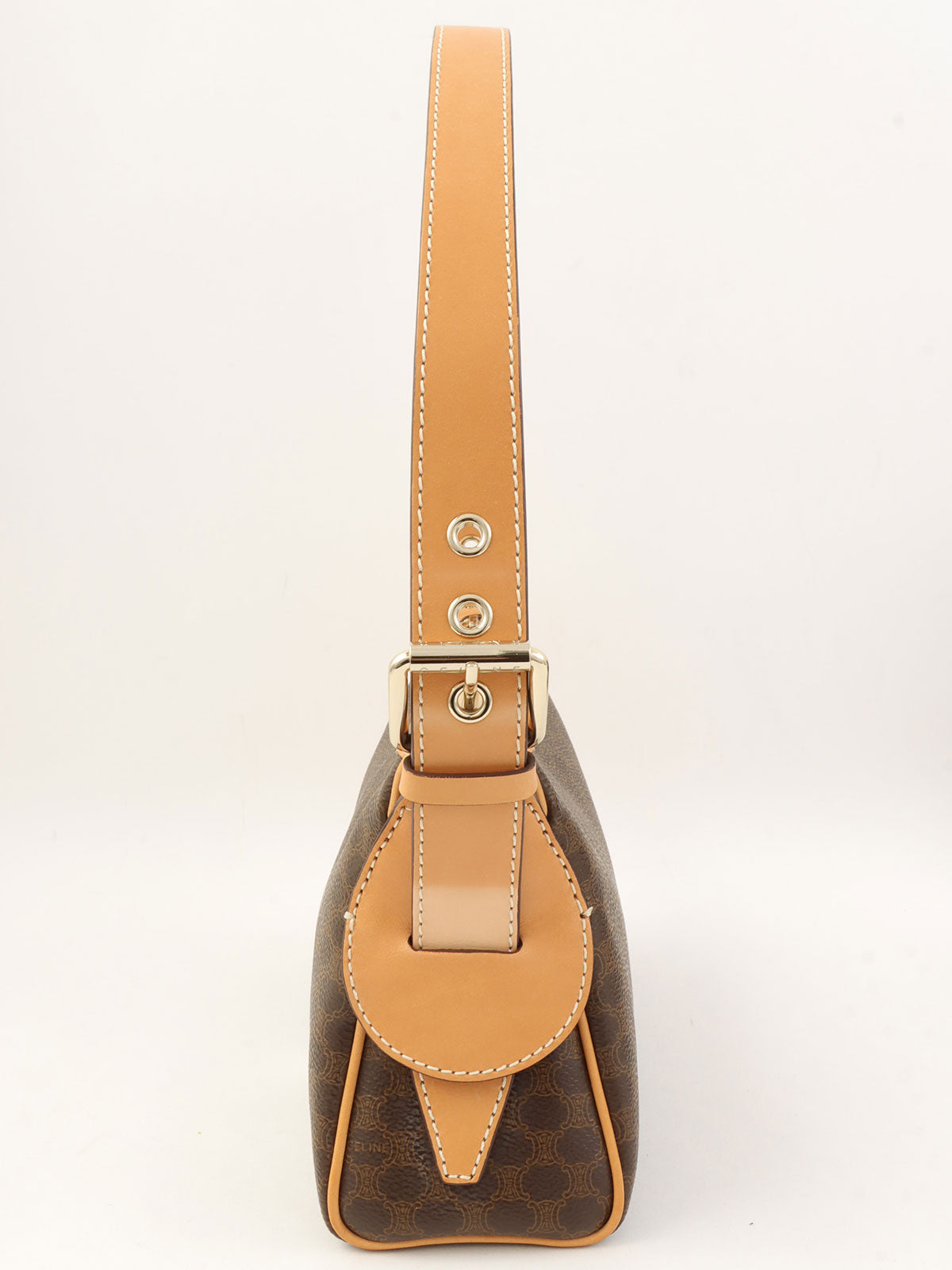 Macadam Pattern One-Shoulder Bag Brown