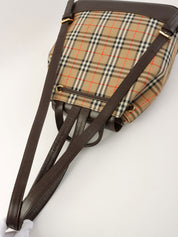 ノバチェックパターンバックパック ベージュ/ブラウン/マルチ