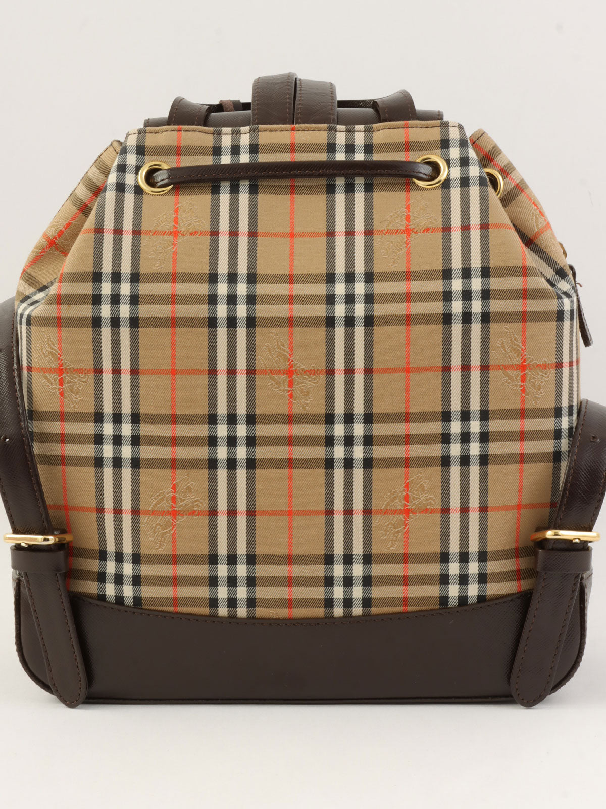 ノバチェックパターンバックパック ベージュ/ブラウン/マルチ