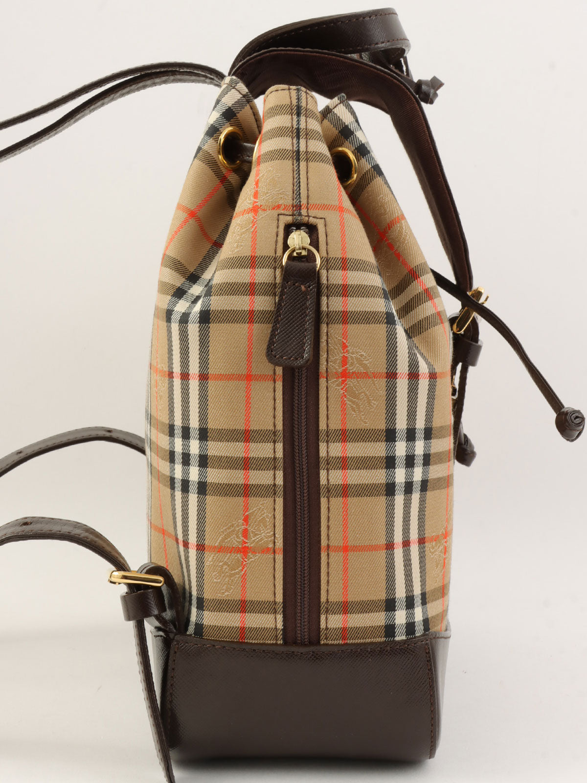 ノバチェックパターンバックパック ベージュ/ブラウン/マルチ