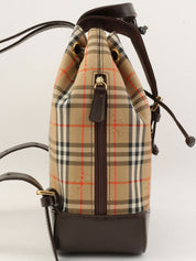 ノバチェックパターンバックパック ベージュ/ブラウン/マルチ