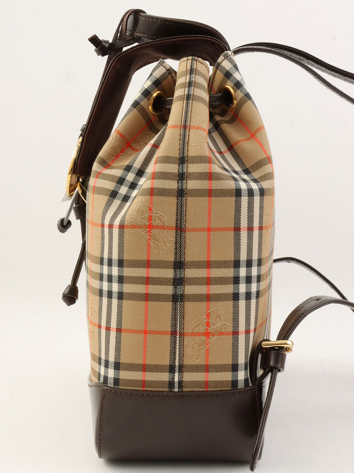 ノバチェックパターンバックパック ベージュ/ブラウン/マルチ