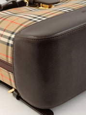 Nova Check Pattern Backpack in Beige/Brown/Multi