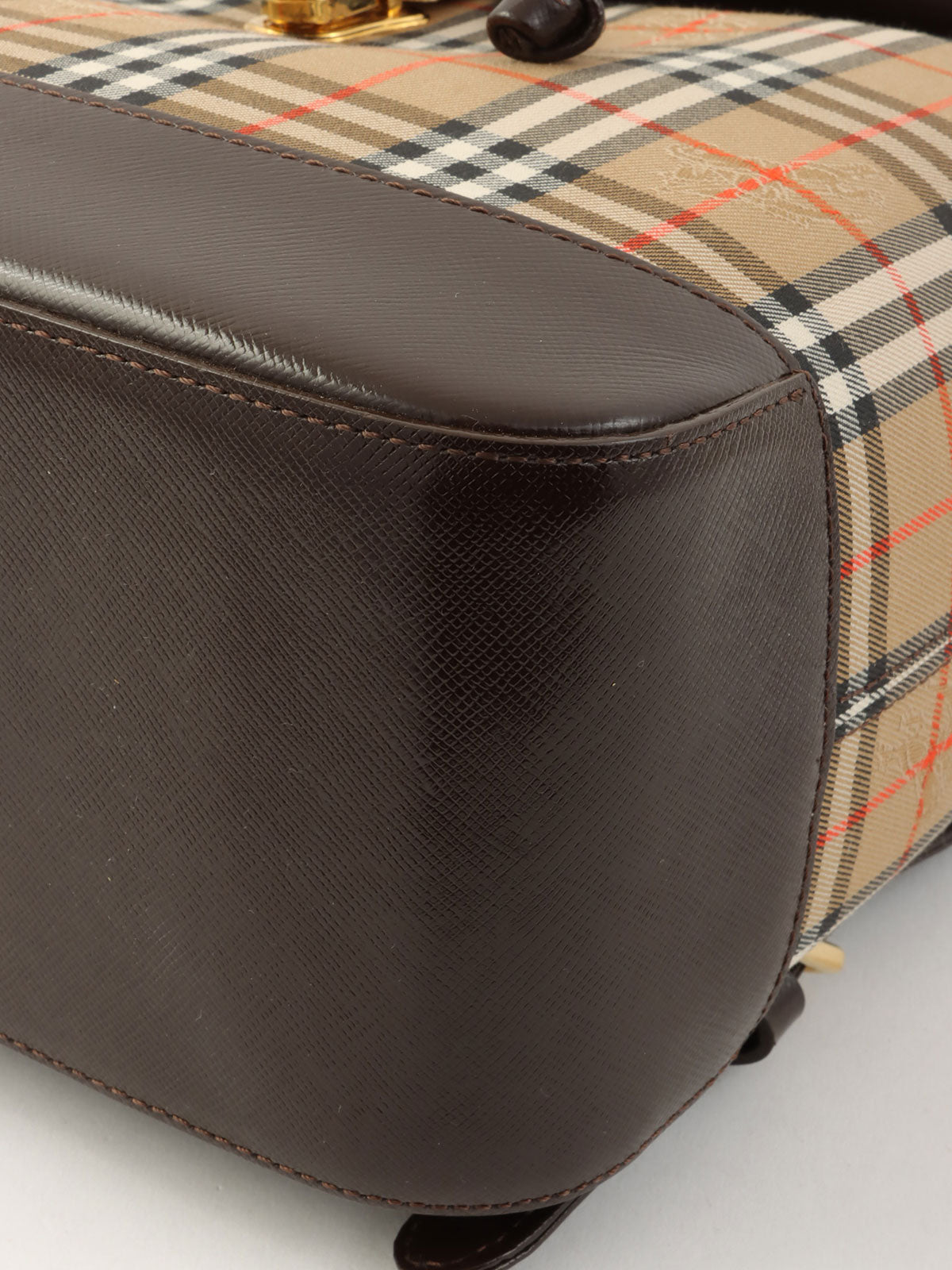 ノバチェックパターンバックパック ベージュ/ブラウン/マルチ