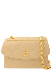 1992年頃製 マトラッセステッチCCターンロックチェーンショルダーバッグ ベージュ