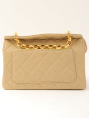 1992年頃製 マトラッセステッチCCターンロックチェーンショルダーバッグ ベージュ